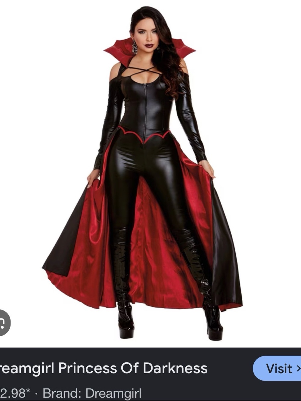 Dreamgirl Black and Red Vampire Princess Costume